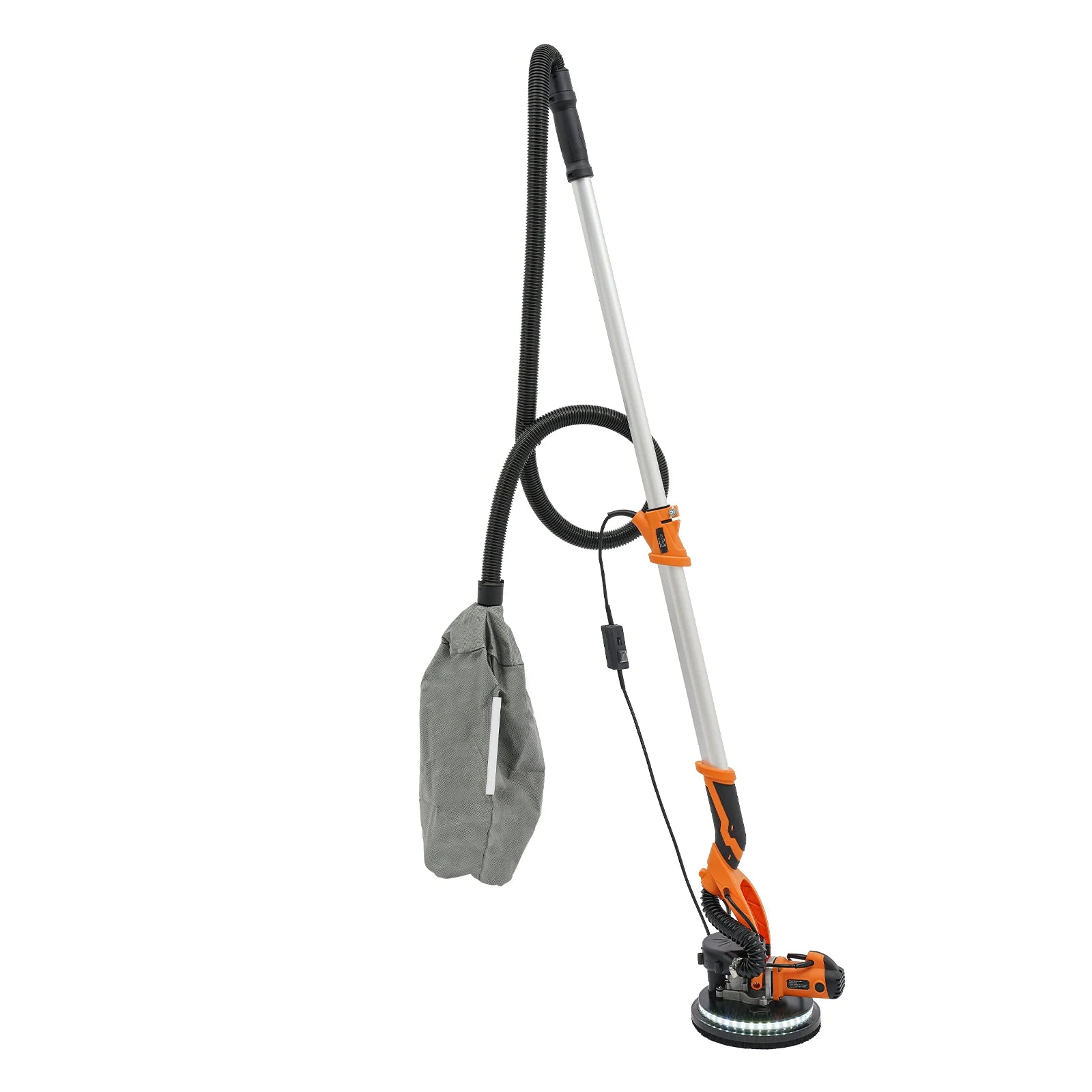 Levigatrice per cartongesso da 750 W, lucidatrice per mastice da parete a velocità regolabile, 220-240 V, con aspirazione della polvere, 6 carte vetrate