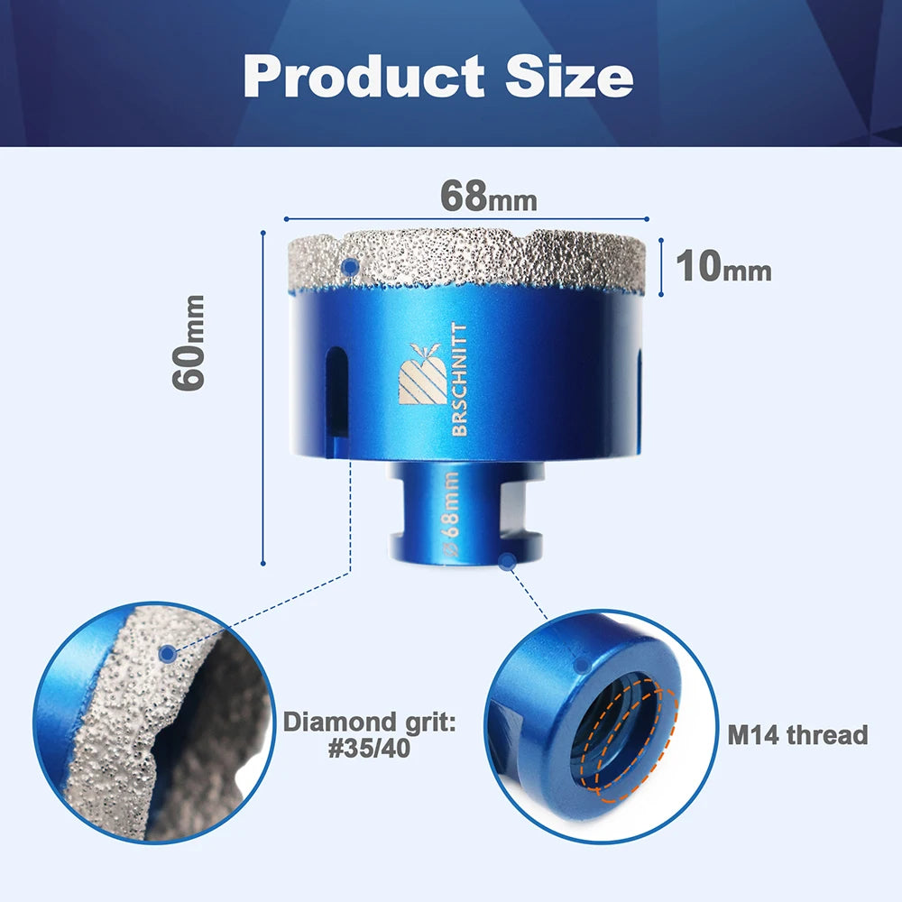 BRSCHNITT-punta diamantata punta centrale per piastrelle granito marmo pietra sega a tazza foratura porcellana Cutter 1 pz otwornice do gresu otwornice do gresu fresa a tazza per mattonelle otwornice