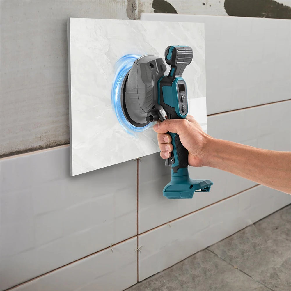 Hikity Piastrelle Livellatrice a Vibrazione Macchina per la Posa di Piastrelle a 8 Velocità Strumento Vibrante per Posa di Piastrelle per Pavimenti a Parete per Batteria Makita 18V