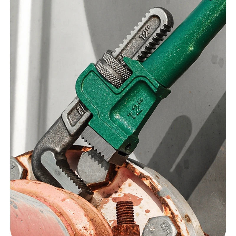 Chiave per tubi diritta in acciaio al carbonio resistente 10", 12", 14", 18" Pinza per tubi Chiave manuale universale per impianti idraulici regolabile industriale