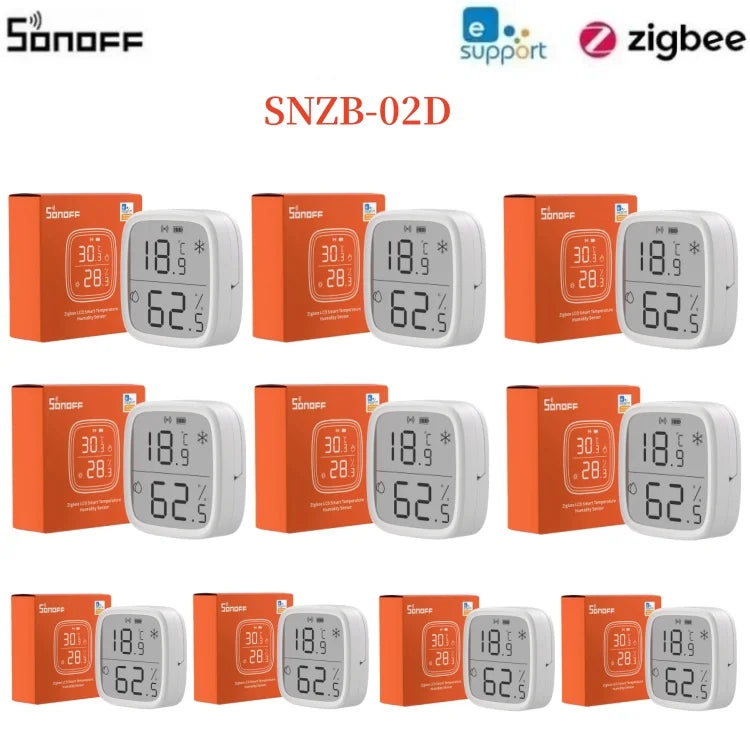 SONOFF SNZB 02D Zigbee Sensore di Umidità di Temperatura SNZB-02D con Schermo LCD per EWeLink SONOFF ZigBee Bridge Alexa Alice