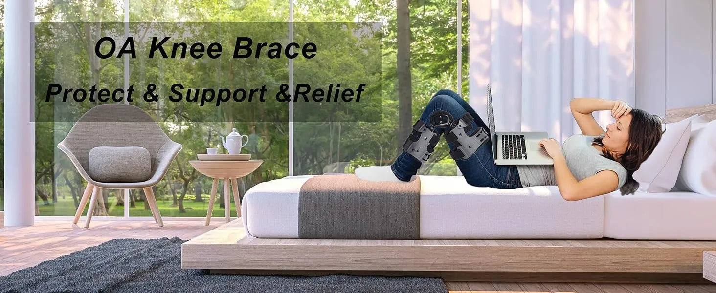 Ginocchiera per scarico OA per uomo donna, ACL, MCL, dolore per osteoartrite e artrite, ginocchiera incernierata per degenerazione delle articolazioni ossee