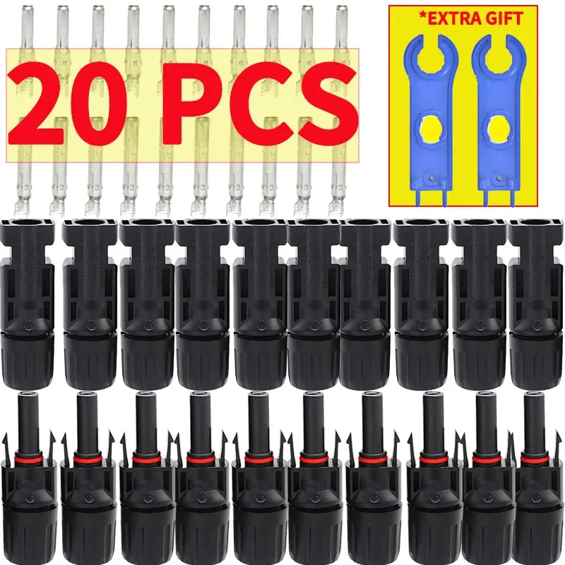 Kit di strumenti di crimpatura solare, crimpatrice solare per cavo fotovoltaico pannello solare da 2.5/4.0/6,0mm mm² con tagliacavi, spelafili, chiave inglese, connettore