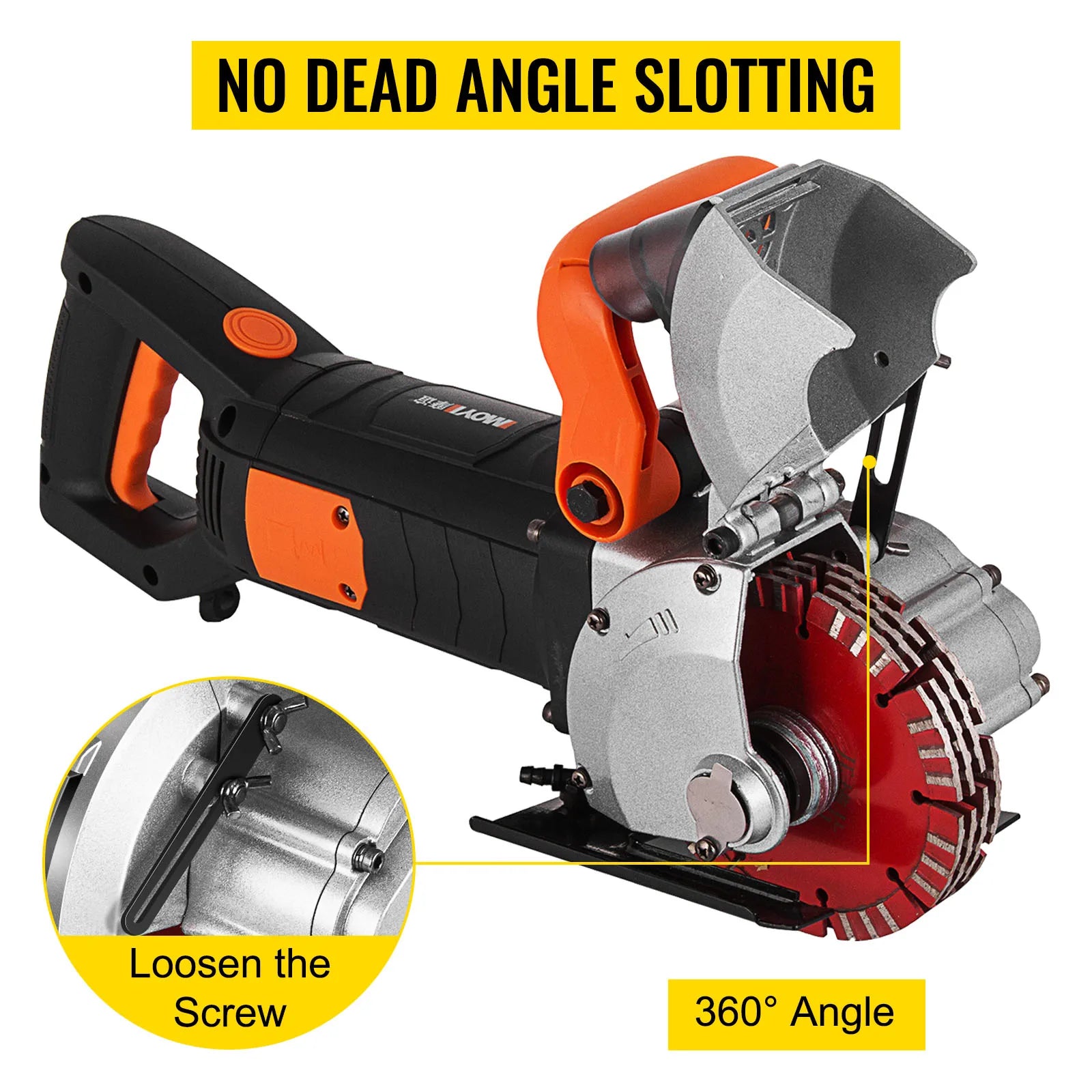 SucceBuy 4800W Parete Chaser Calcestruzzo Mattoni Taglierina 5000RPM Elettrico Senza Soluzione di Continuità Slotter 133mm Lame per Sega Circolare Utensili Elettrici