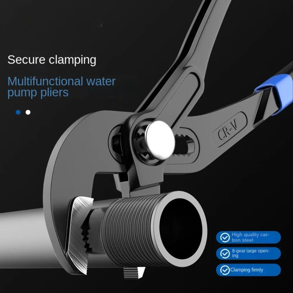 Pinza per pompa dell'acqua da 7/10/12 pollici Pinza idraulica regolabile ad ampia apertura Comfort Grip Pinza per tubi a sgancio rapido Idraulico