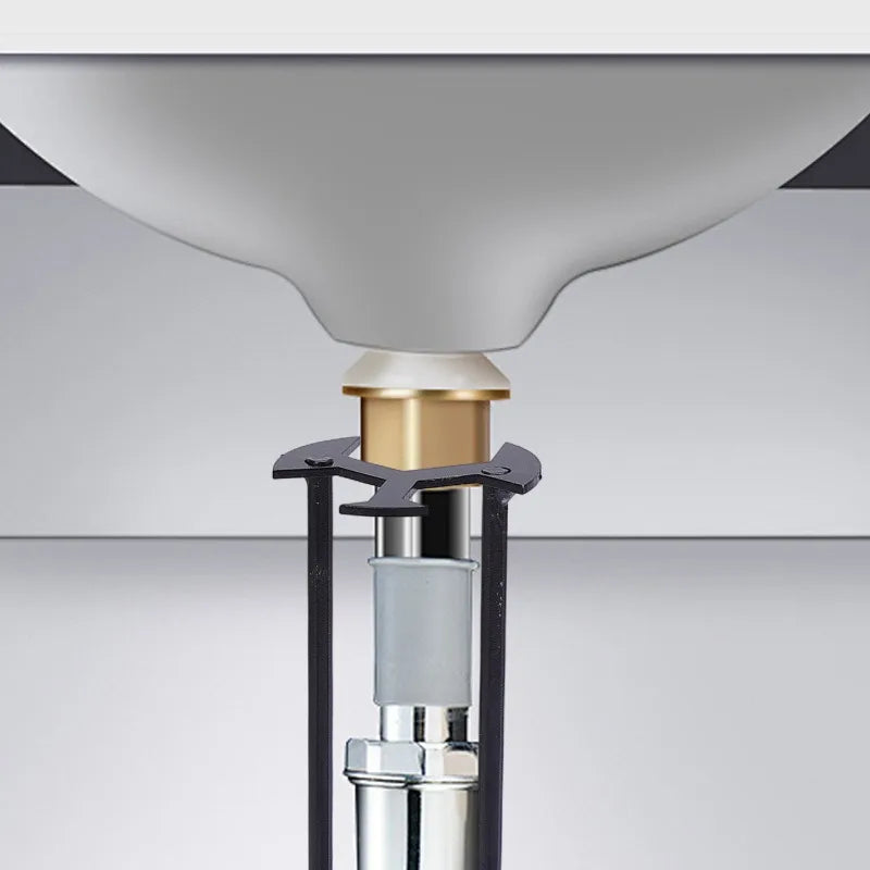 Chiave per lavello 5 in 1 Chiave per rubinetto multifunzionale in acciaio al carbonio Chiave per tubi idraulici Set di riparazione per lavello da cucina per bagno Strumenti hardware