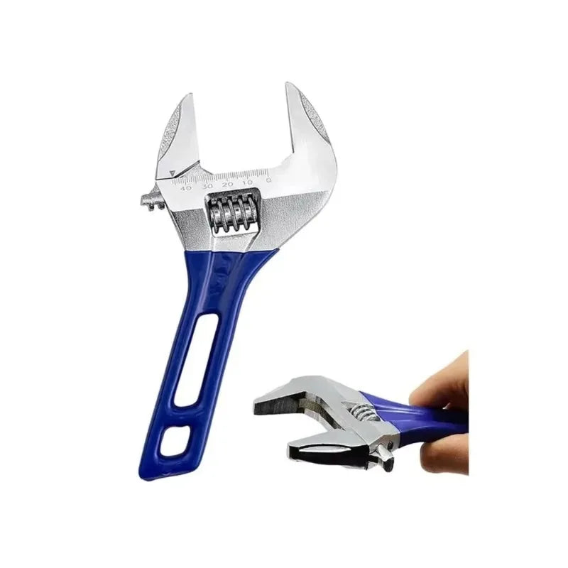 Tat per chiave regolabile con manico corto da 8 pollici con apertura a ganascia larga 55 mm Impianto idraulico Riparazione automatica Manutenzione domestica