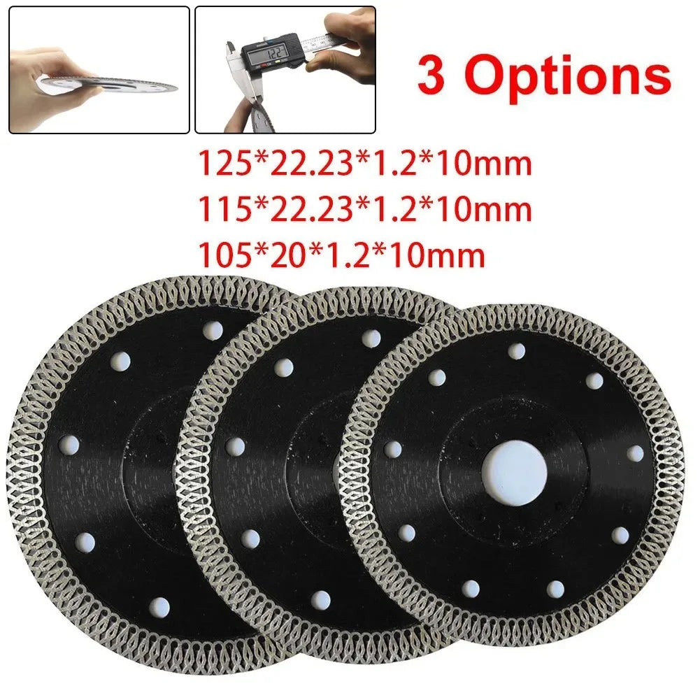 1pc 105/115/125mm Lama per sega diamantata per piastrelle in gres porcellanato Ceramica Taglio a secco/bagnato Pietra tagliata Lama per sega Taglio a disco diamantato