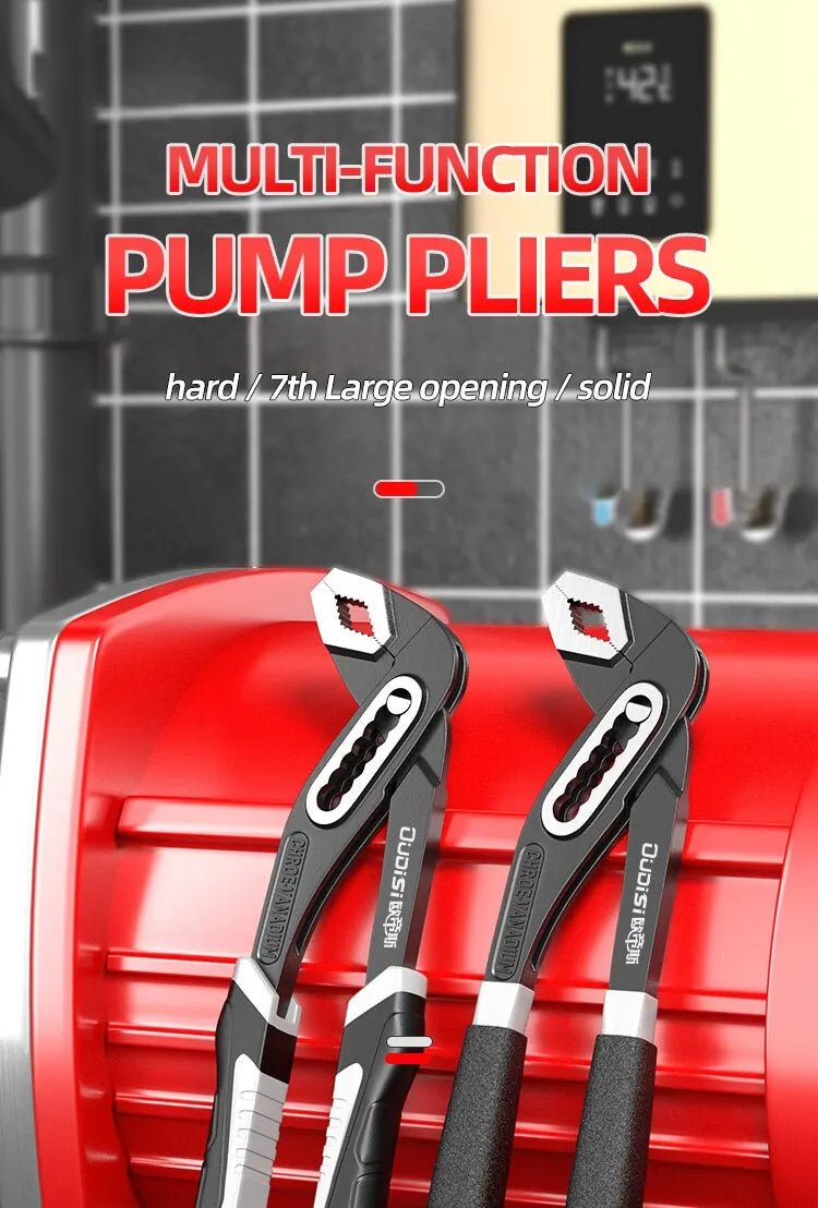 Set di chiavi per tubi per impieghi gravosi pinza per fascette per tubi dell'acqua con apertura regolabile multifunzionale strumento di riparazione manuale per idraulico