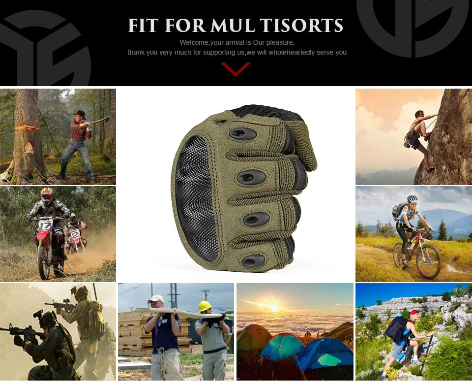 Guanti tattici touch screen Sport all'aria aperta Paintball Caccia Airsoft Combattimento Ciclismo Protezione da lavoro antiscivolo Guanto a dita intere