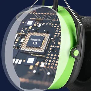 ZOHAN Cuffie elettroniche 5.0 Cuffie antirumore Bluetooth Protezione uditiva industriale per la riduzione del rumore musicale Ricaricabili professionali