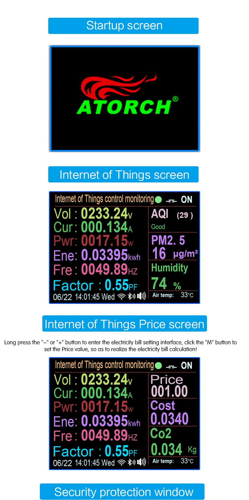 Wattmetro digitale WIFI 220V AC Misuratore di potenza Consumo di elettricità Misuratore di energia Misuratore di potenza di potenza