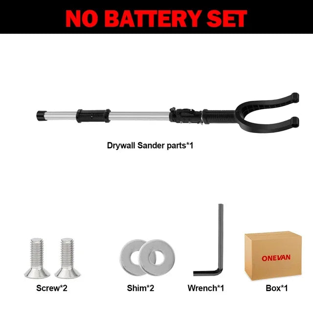 ONEVAN Brushless 380MM Levigatrice per cartongesso Levigatrice da parete Levigatrice da parete a velocità variabile Lucidatrice da muro per utensili elettrici 21V 18V