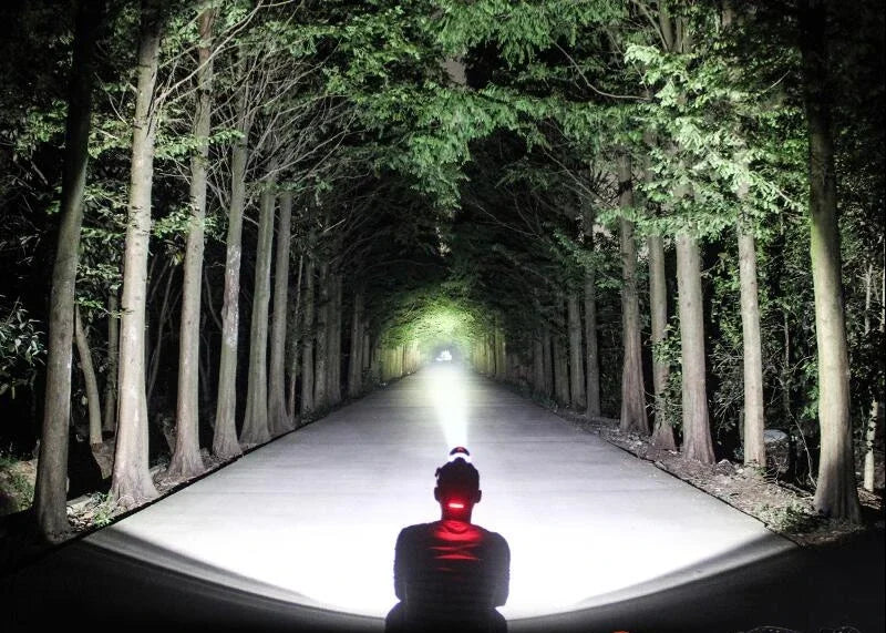 POCKETMAN Lampada frontale 7LED ad alta potenza Lampada frontale ricaricabile USB super luminosa Lampada frontale impermeabile per esterni Torcia frontale