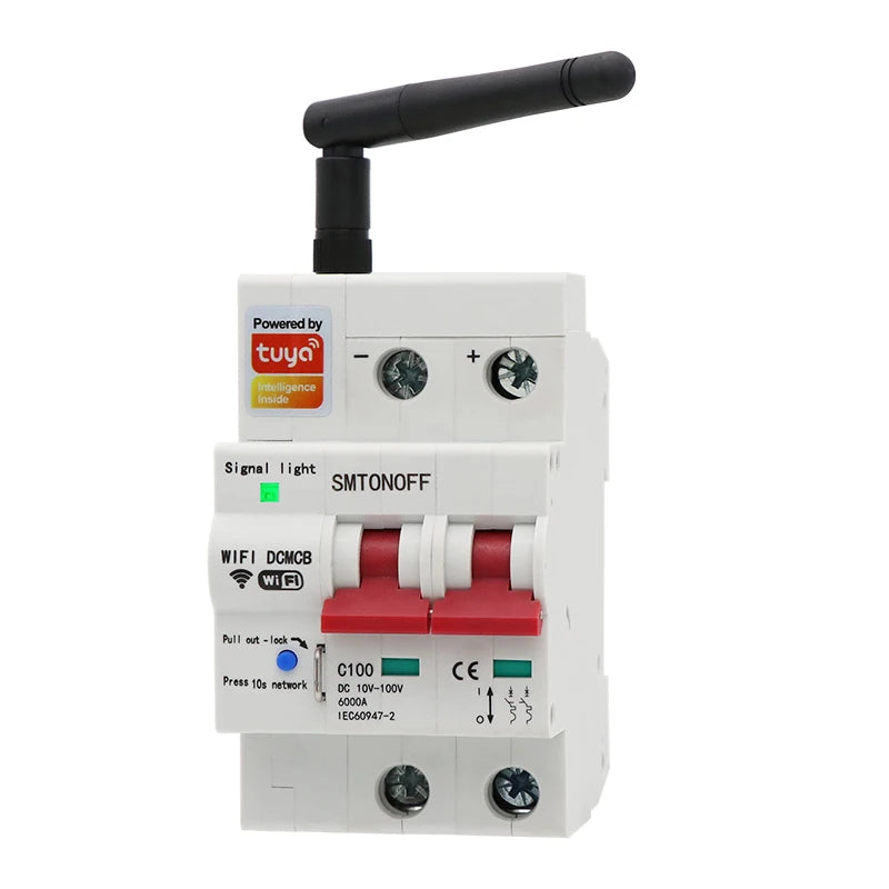 Tuay Smart life WiFi DC Smart Circuit Breaker 12V 24V 48Voverload protezione da cortocircuito con Alexa google home per Smart Home