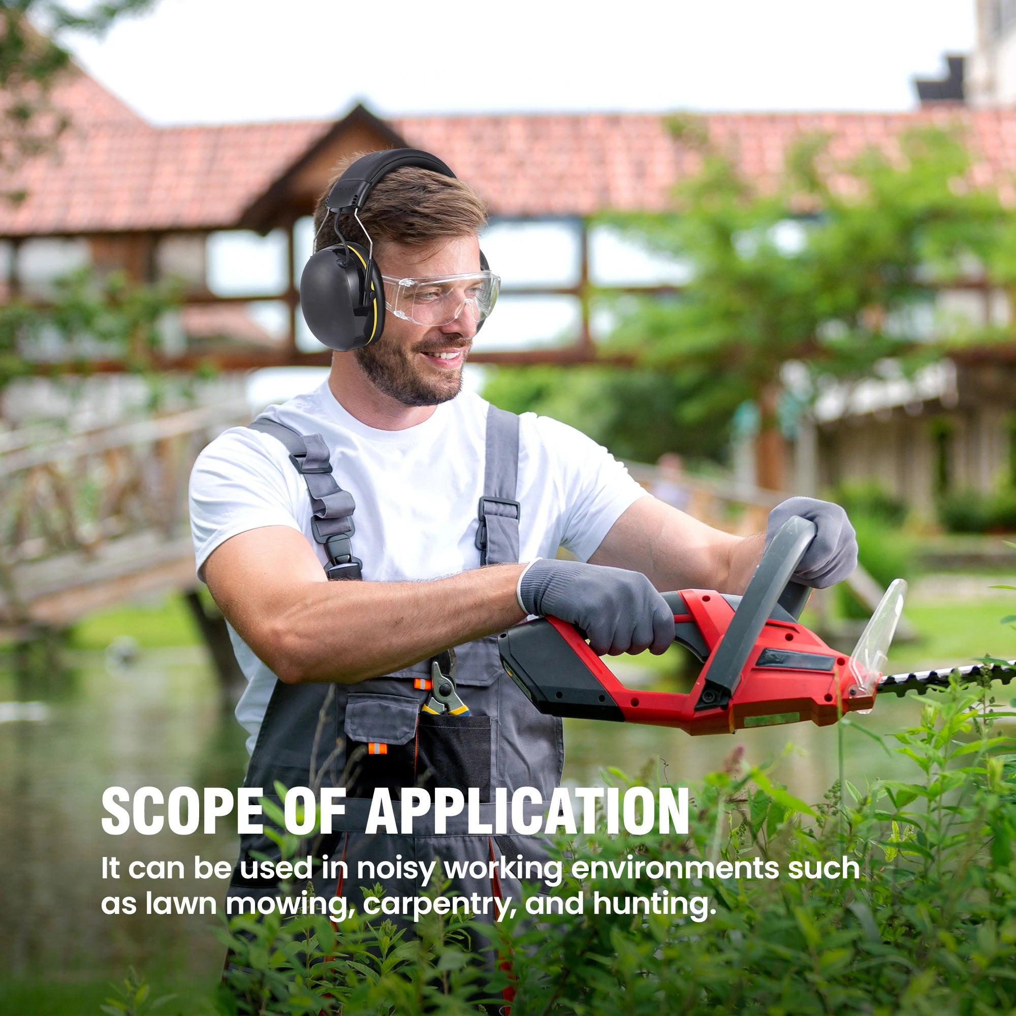 SNR 30dB Bluetooth 5.4 Paraorecchie Ricaricabile Protezione uditiva industriale per lavoratori edili Riduzione del rumore Sicurezza