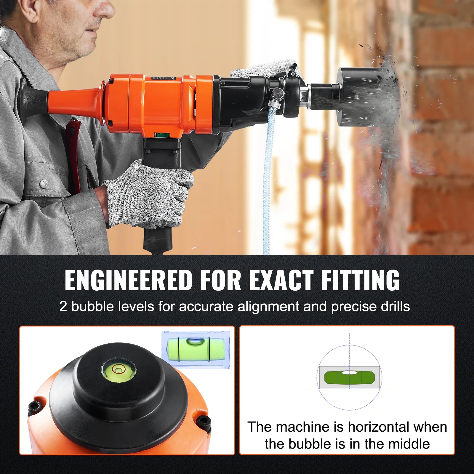 SucceBuy 1500W 4in Bit Diamond Core Drill Machine Palmare Calcestruzzo Core Drill Rig Wet Stepless Velocità Macchina di Perforazione Elettrica