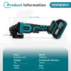 YOFIDRA 125 millimetri Brushless Smerigliatrice Angolare 3 Ingranaggi Rettificatrice Lucidatura Taglio Strumento di Lavorazione Del Legno Per Makita 18V Batteria Spille