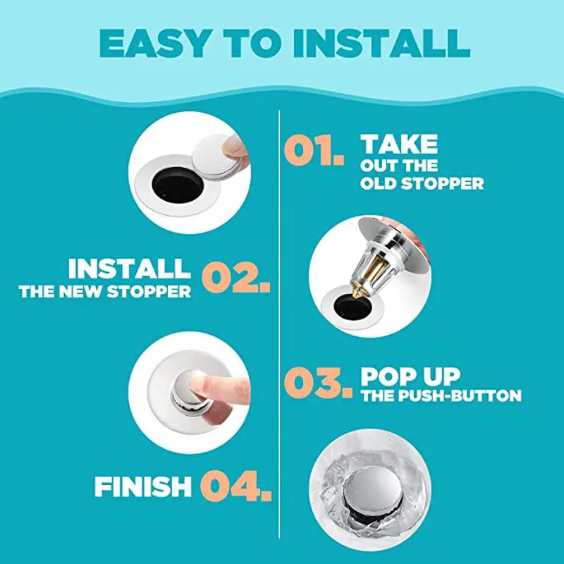 Tappo per lavabo da bagno universale filtro accessori per la cucina lavabo antiintasamento lavello Pop-up filtro per doccia scarico raccoglitore per capelli