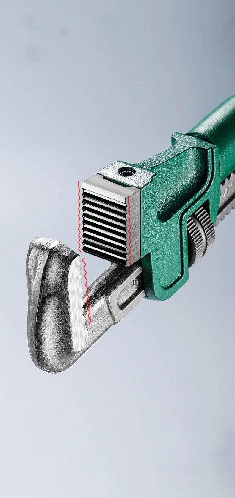 Chiave per tubi diritta in acciaio al carbonio resistente 10", 12", 14", 18" Pinza per tubi Chiave manuale universale per impianti idraulici regolabile industriale