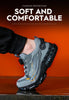 Pulsante rotante Nuove scarpe antinfortunistiche da uomo Scarpe da lavoro anti-smash anti-puntura Scarpe sportive da uomo di moda Stivali protettivi di sicurezza da uomo