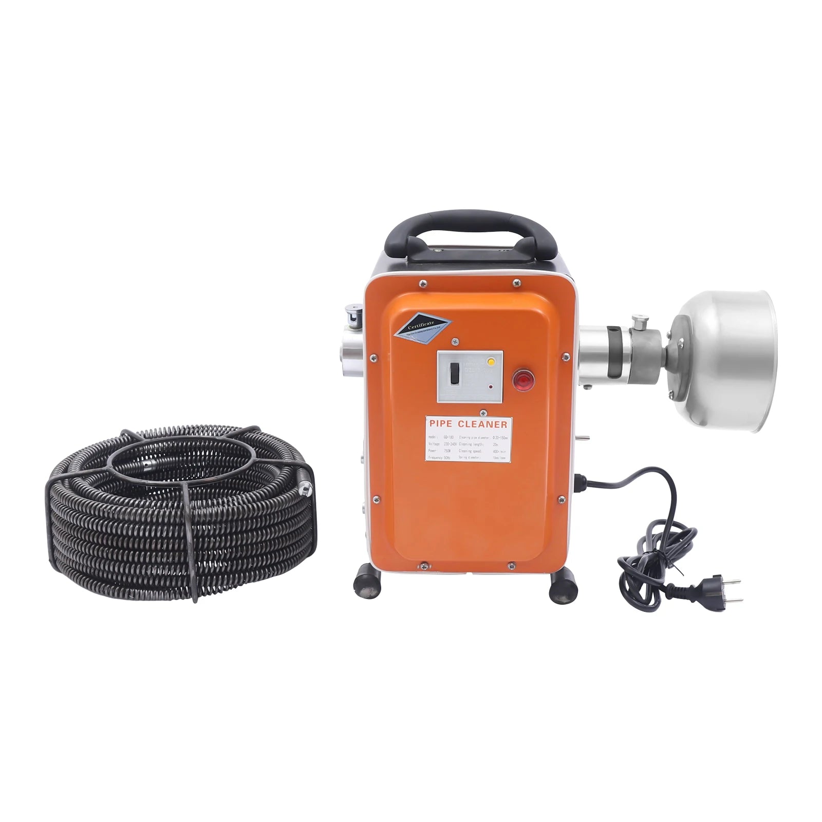 750W Macchina per la pulizia degli scarichi Macchina per la pulizia dei tubi fognari Macchina per la pulizia degli scarichi Kit con molle da 52,49X8,2Ftft per la casa