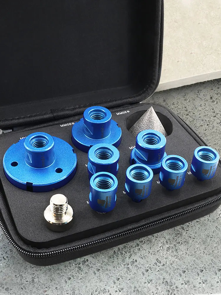 BRSCHNITT-Set di punte per piastrelle diamantate 6/8/25/35/50/68mm Adattatore per fresatura Granito Marmo Pietra Ceramica Porcellana 10 pezzi/kit di utensili