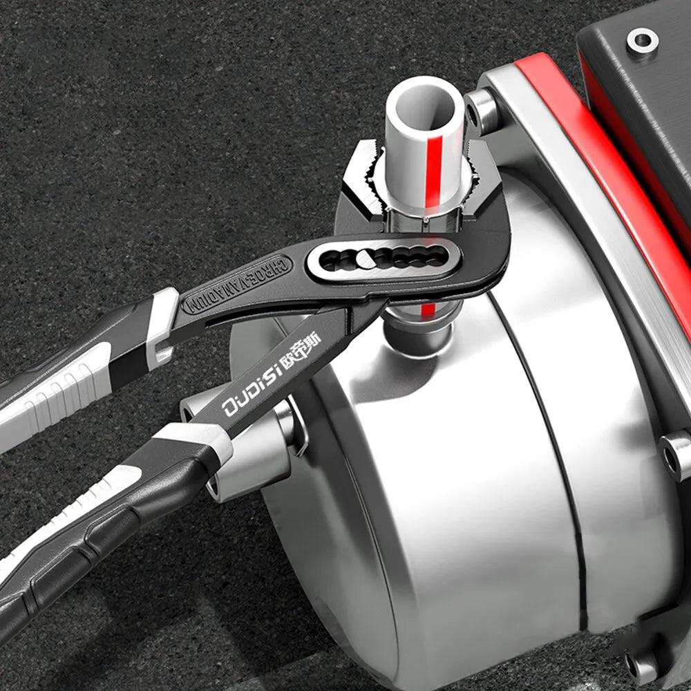 Set di chiavi per tubi per impieghi gravosi pinza per fascette per tubi dell'acqua con apertura regolabile multifunzionale strumento di riparazione manuale per idraulico