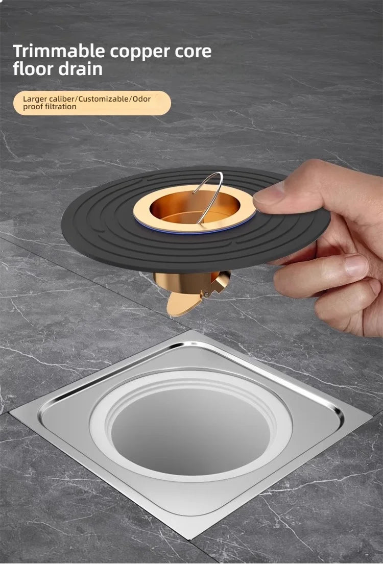 Coperchio per scarico a pavimento del bagno Tappo filtro per lavandino di drenaggio efficiente con prevenzione del riflusso Installazione semplice per WC con doccia