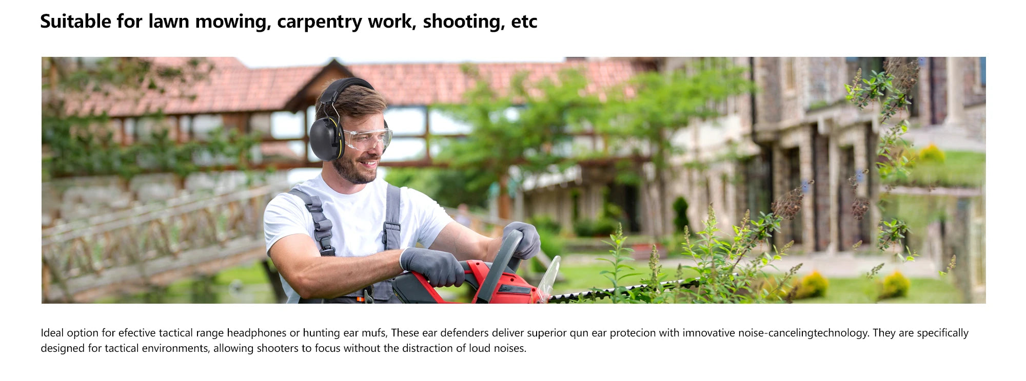 SNR 30dB Bluetooth 5.4 Paraorecchie Ricaricabile Protezione uditiva industriale per lavoratori edili Riduzione del rumore Sicurezza