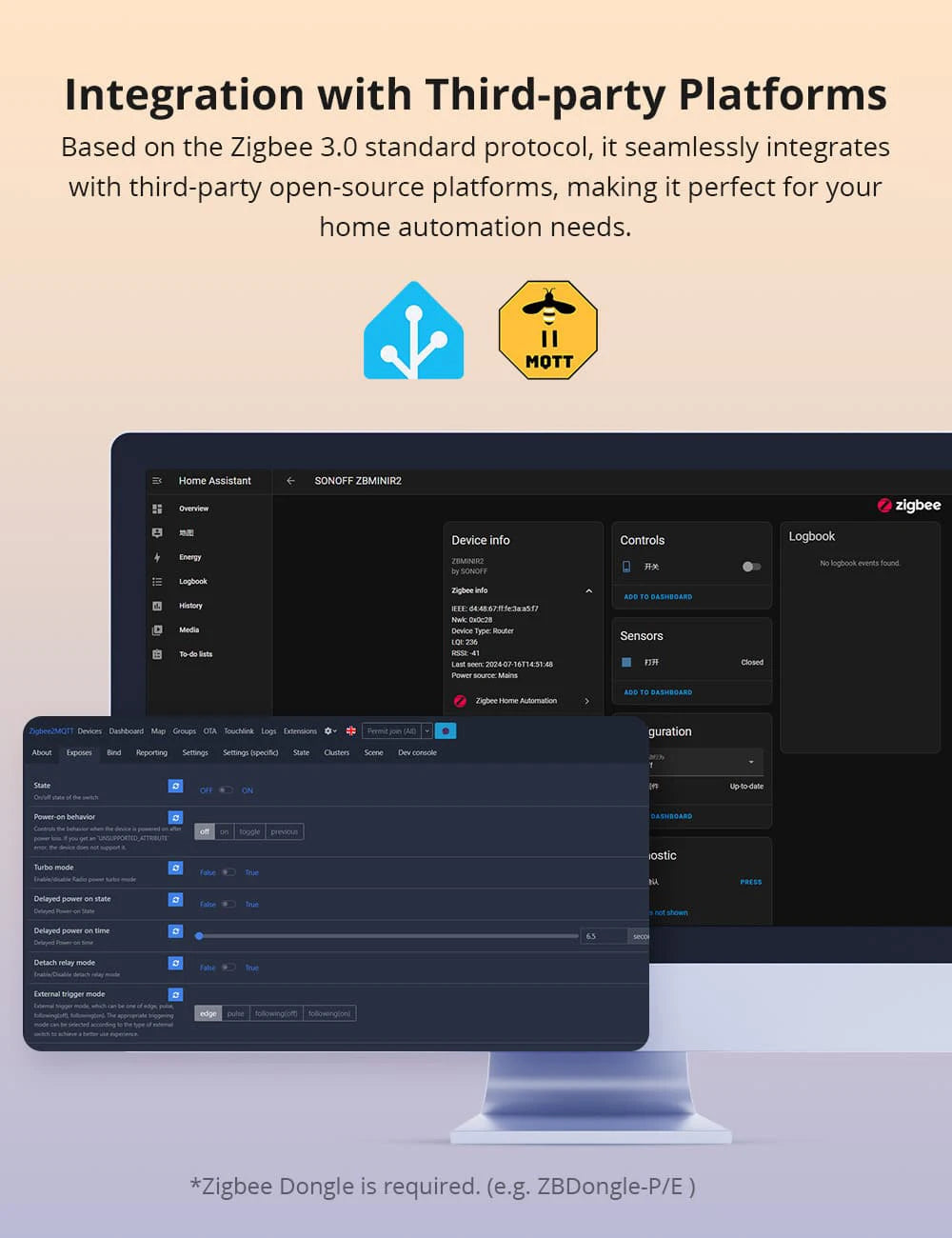 SONOFF ZBMinir2 Zigbee Mini Smart Switch Cavo neutro richiesto eWelink Interruptor intelligenti Zigbee Switch Modulo Smart Home