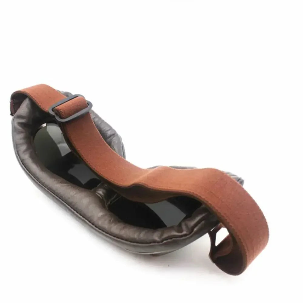 Occhiali pilota retrò Montatura per lenti antipolvere Occhiali da moto Cruiser Scooter Snowboard Equipaggiamenti protettivi Protezione per gli occhi Occhiali da sole