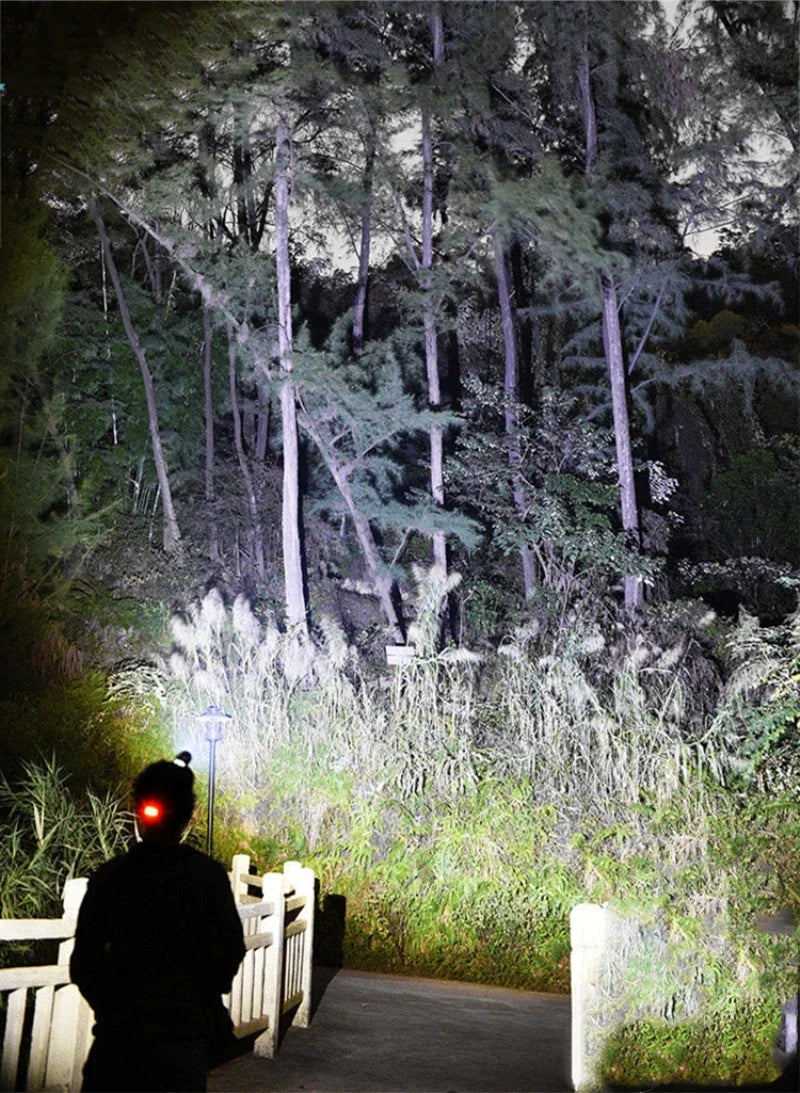 POCKETMAN Lampada frontale 7LED ad alta potenza Lampada frontale ricaricabile USB super luminosa Lampada frontale impermeabile per esterni Torcia frontale