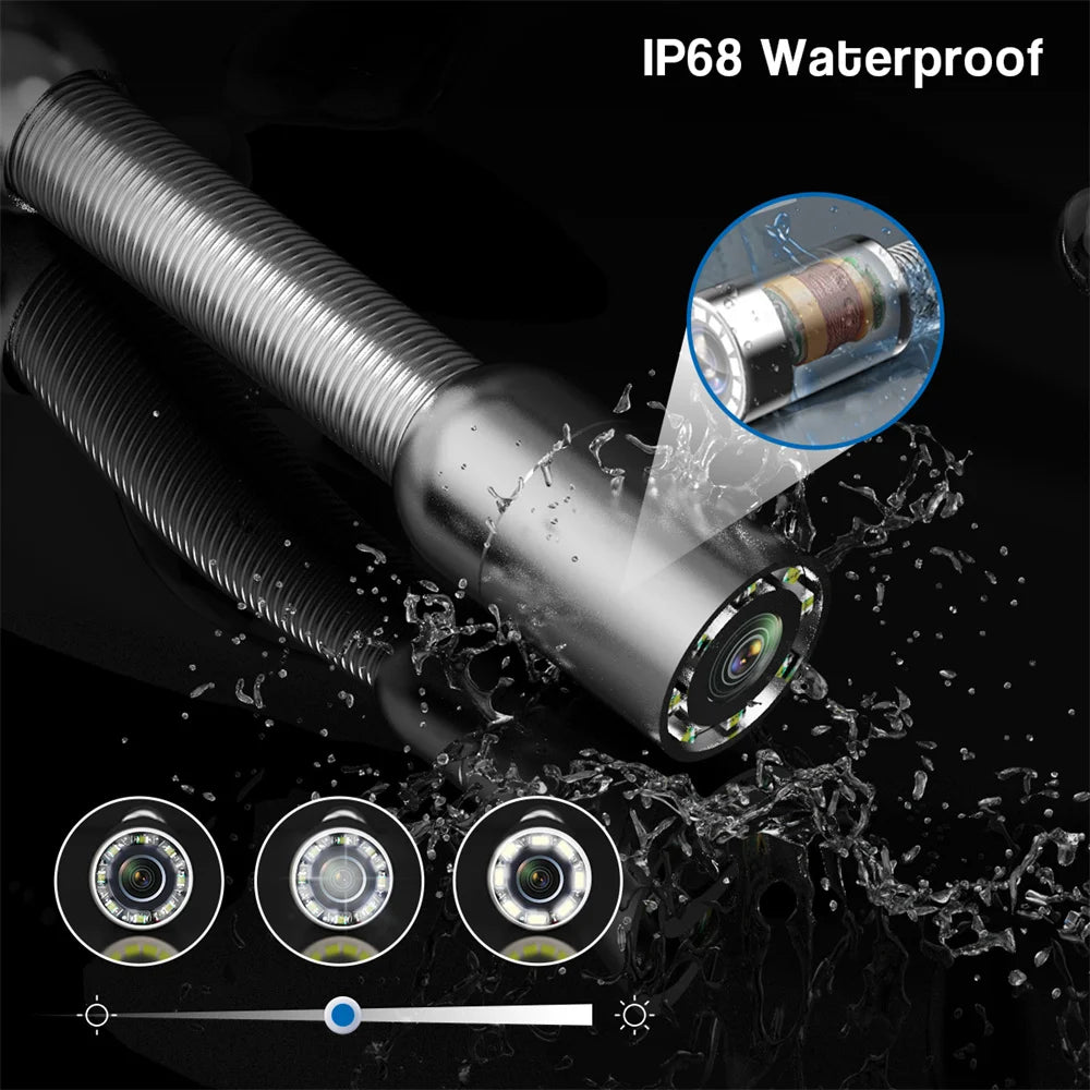 DVR 16GB Card 5600mAh Batteria Telecamera per endoscopio fognario 4.3 "HD Telecamera per condotte di scarico industriale IP68 Telecamera per ispezione tubi fognari