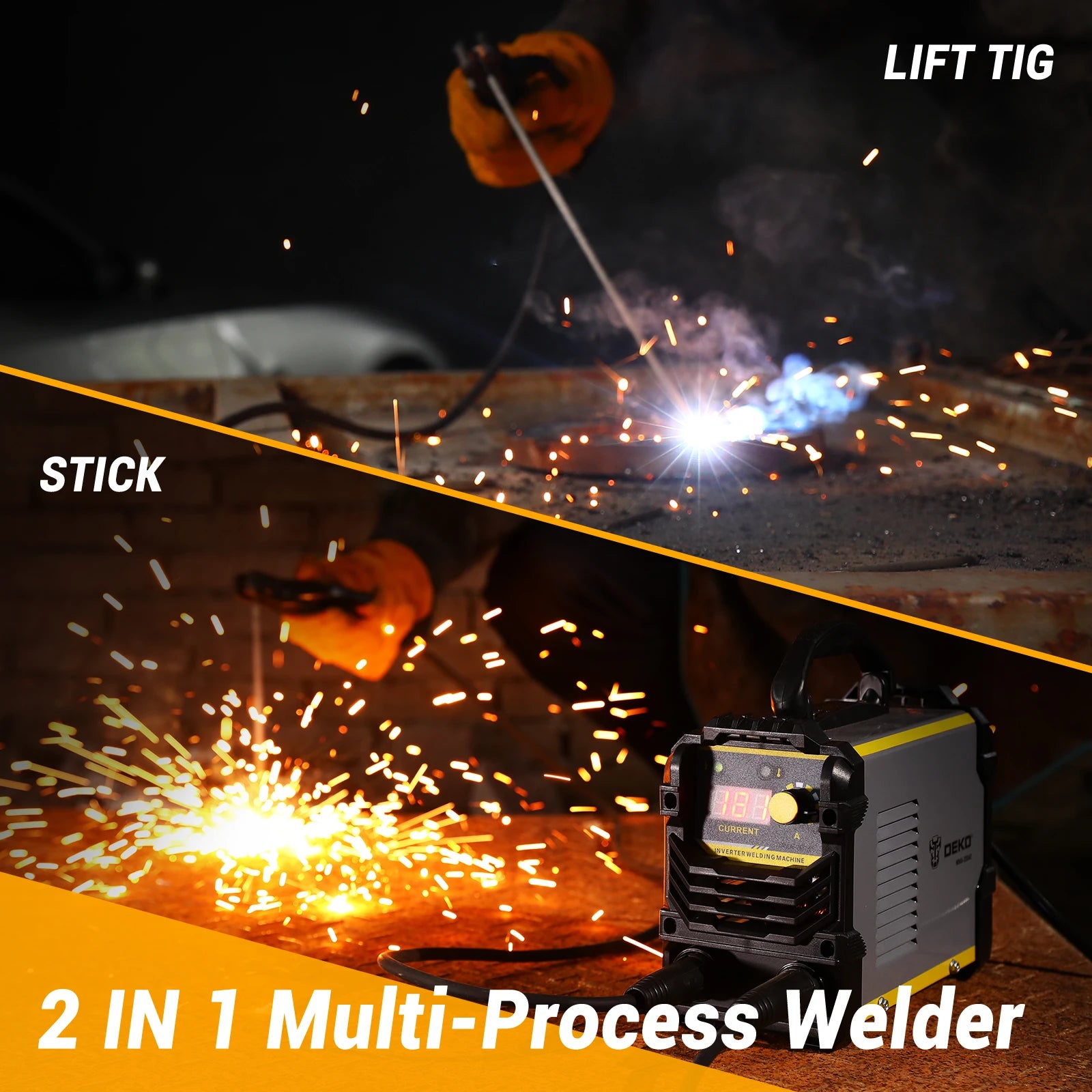 Saldatrice elettrica ad arco inverter DEKO serie MMA 4.1KVA Saldatore MMA 220V per lavori di saldatura fai-da-te e lavori elettrici