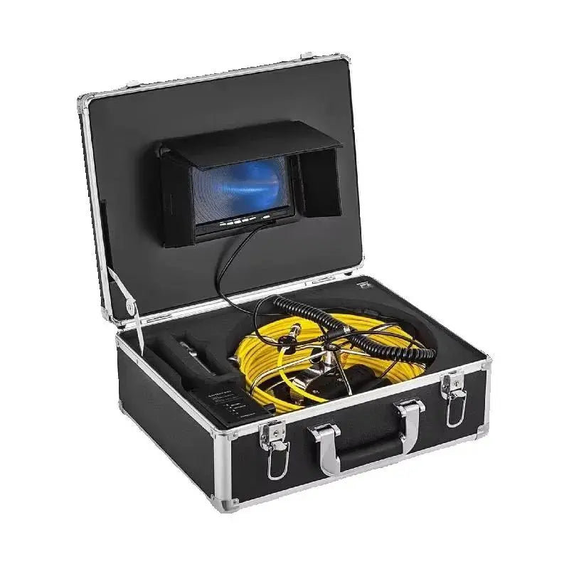 SucceBuy Videocamera per ispezione tubi Funzione di registrazione DVR Monitor da 7/9 pollici 20/30/50M IP68 Endoscopio industriale per condotte fognarie