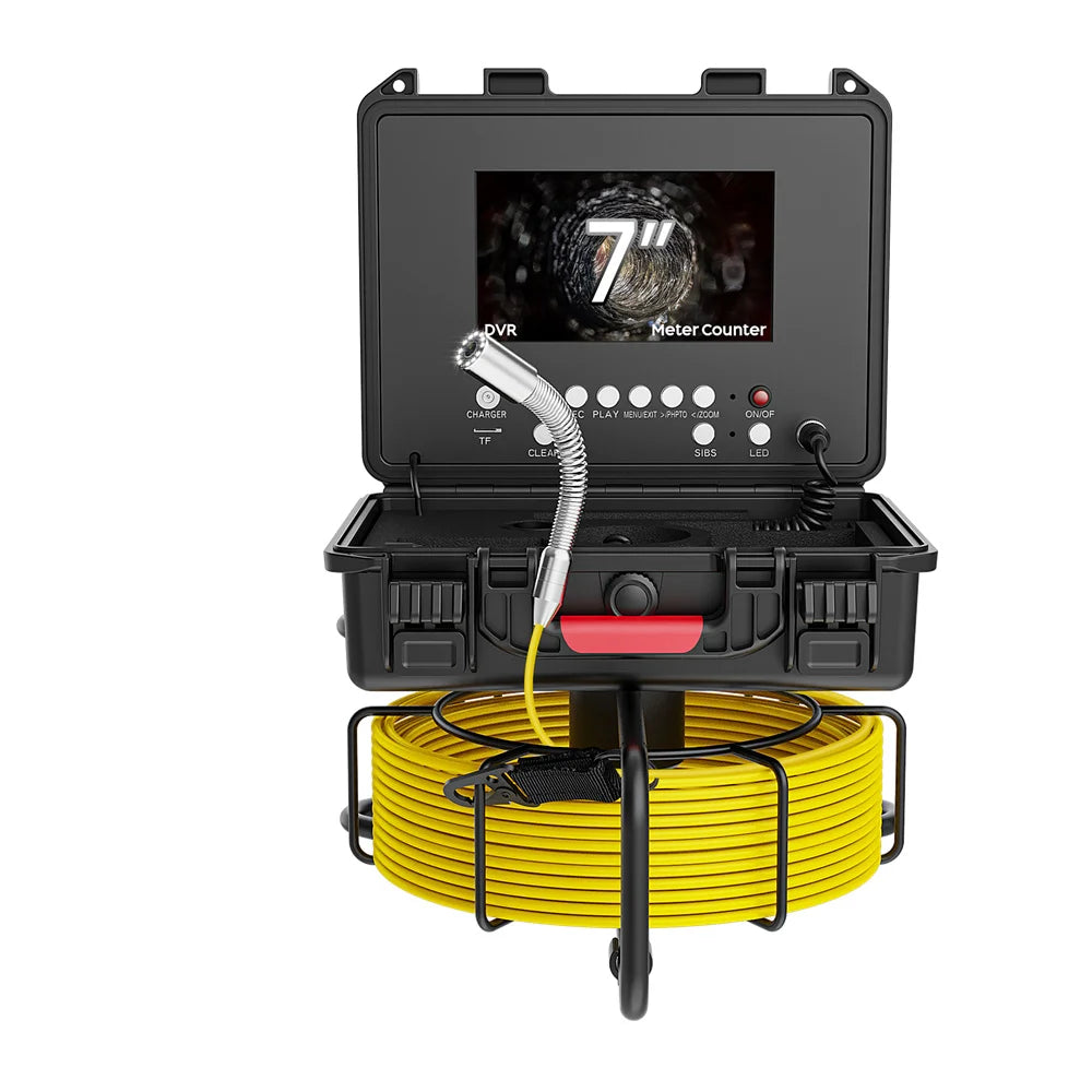 Contatore di distanza Ispezione fognaria Tubo 7" Ultra HD Wireless WiFi/DVR 23MM Videocamera Scarico Endoscopio industriale