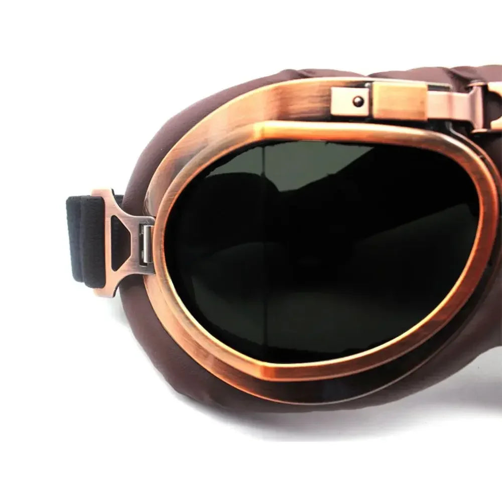 Occhiali pilota retrò Montatura per lenti antipolvere Occhiali da moto Cruiser Scooter Snowboard Equipaggiamenti protettivi Protezione per gli occhi Occhiali da sole