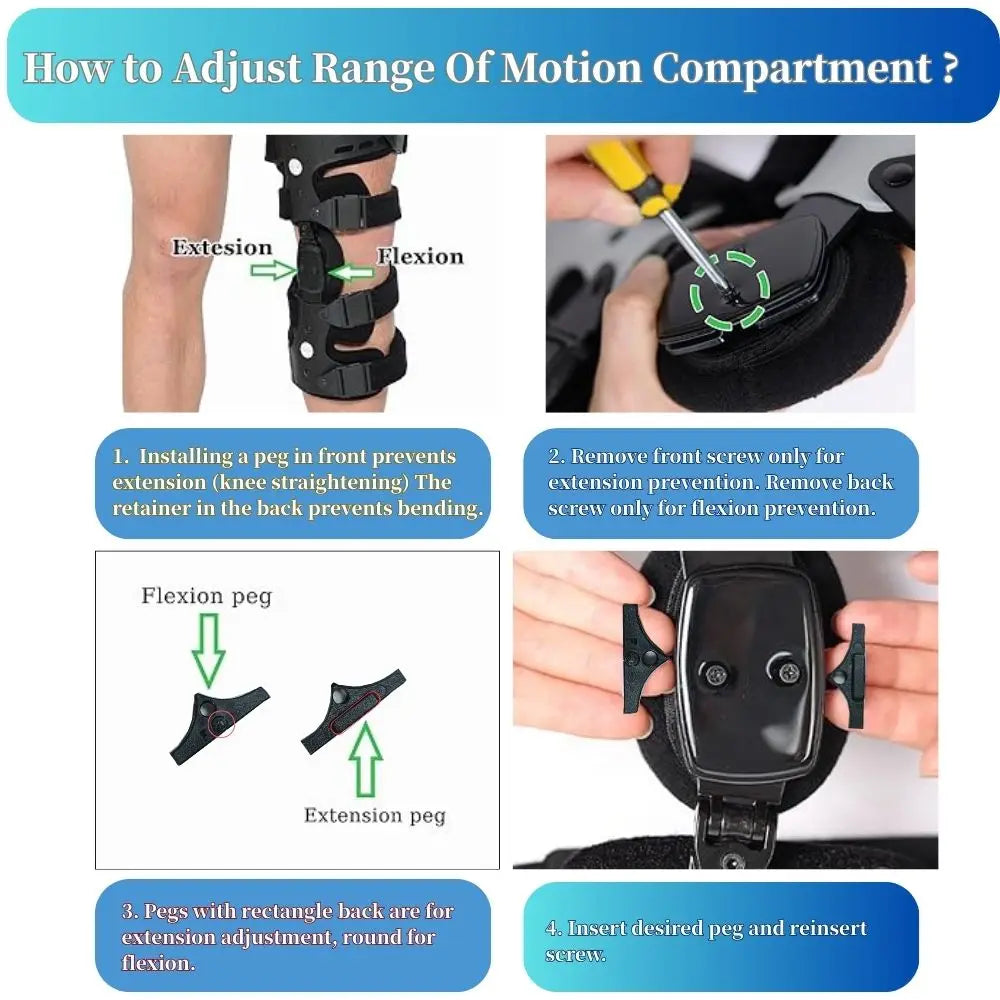 Ginocchiera per scarico OA per uomo donna, ACL, MCL, dolore per osteoartrite e artrite, ginocchiera incernierata per degenerazione delle articolazioni ossee