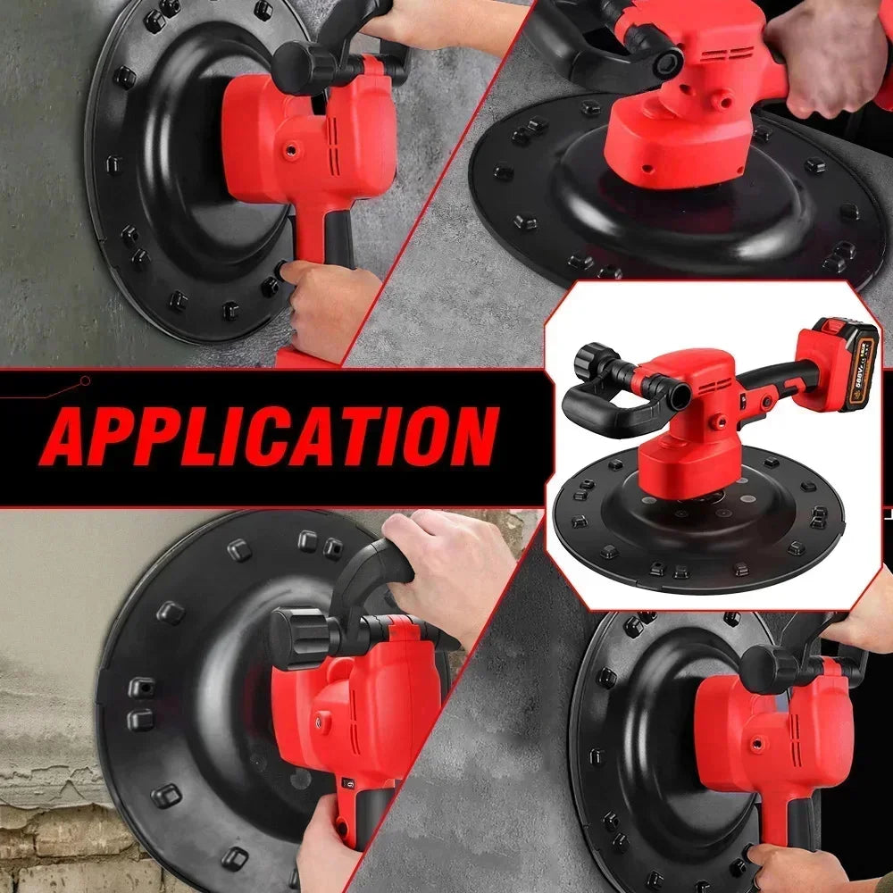 ONEVAN Brushless 380MM Levigatrice per cartongesso Levigatrice da parete Levigatrice da parete a velocità variabile Lucidatrice da muro per utensili elettrici 21V 18V