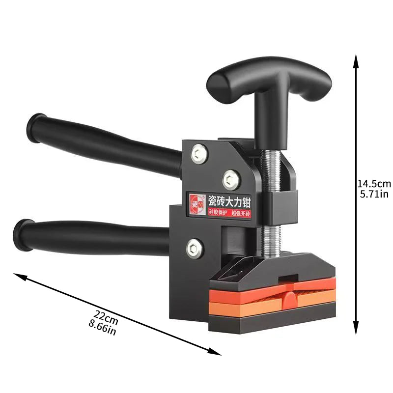 Pinza per rompere piastrelle per carichi pesanti Taglierina manuale per piastrelle Costruzione in alluminio Maniglie rivestite in gomma per progetti di ristrutturazione domestica