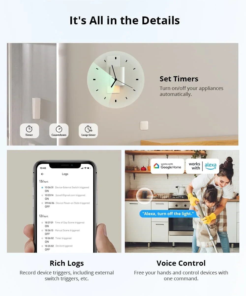 SONOFF MINI R4 Matter MINIR4M Matter Relè Sonoff Mini R4 Extreme Wifi Smart Switch Matter con Alexa Google Home Homekit