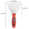 Coltello per mastice, pala, coltello per pulizia Leta da 5 pollici con manico in plastica