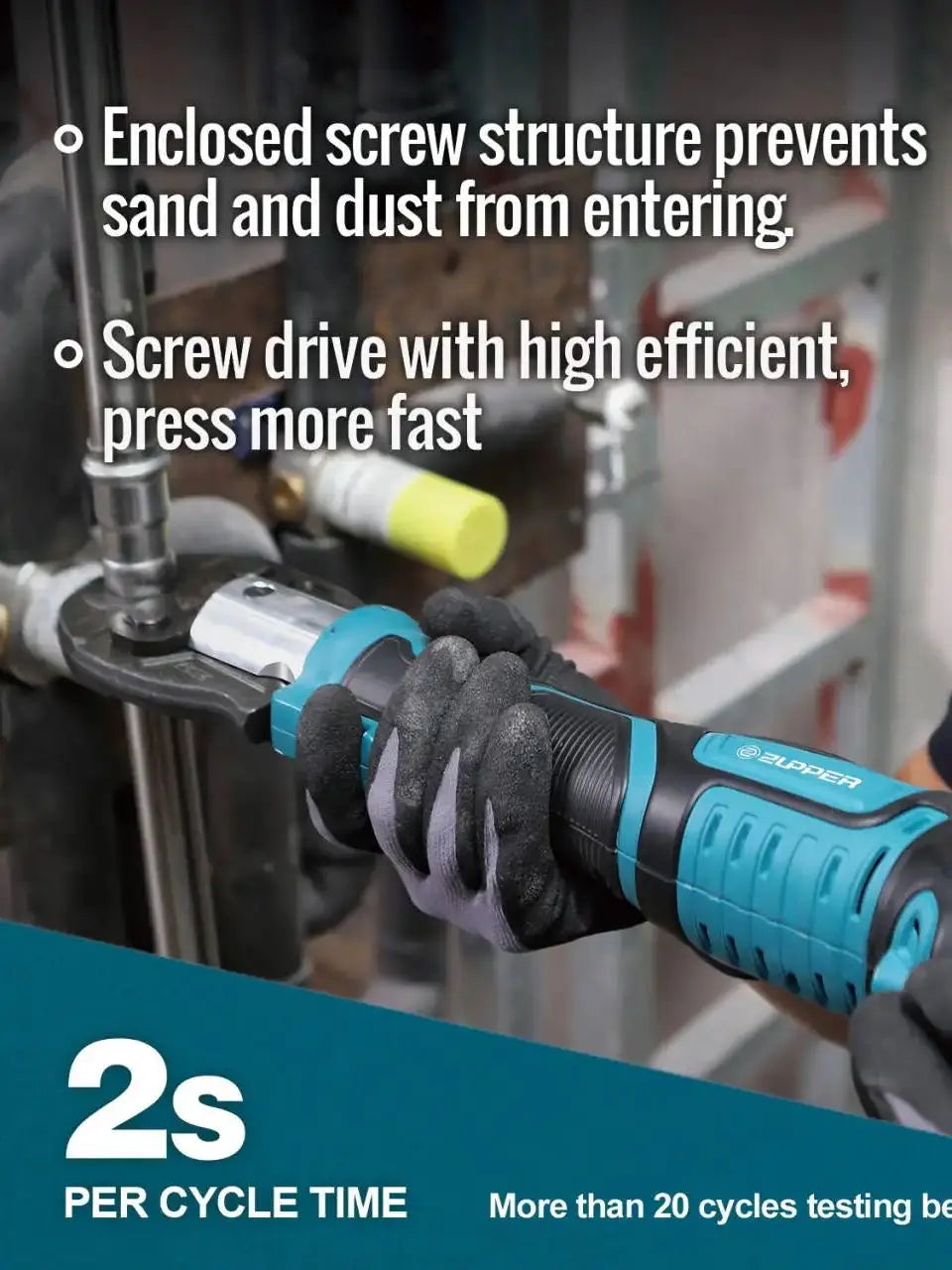 ZUPPER MP-1930 Pressa a batteria per sistema meccanico per crimpatura di tubi multistrato Pex in rame, incluso ind opzionale