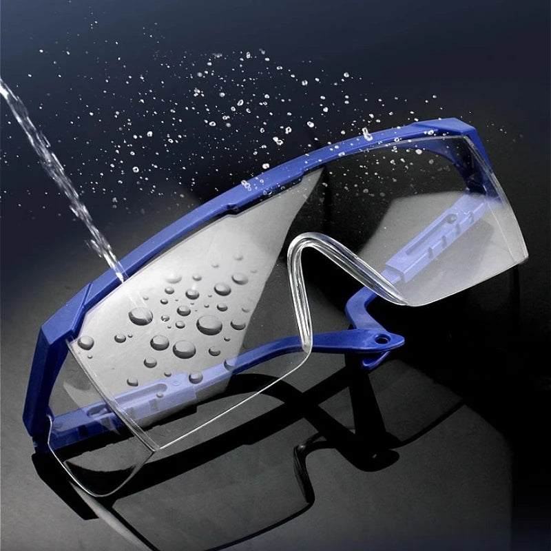 Occhiali chimici Occhiali di sicurezza per visione ampia Aste regolabili Occhiali da laboratorio Occhiali da laboratorio Accessori di protezione di sicurezza