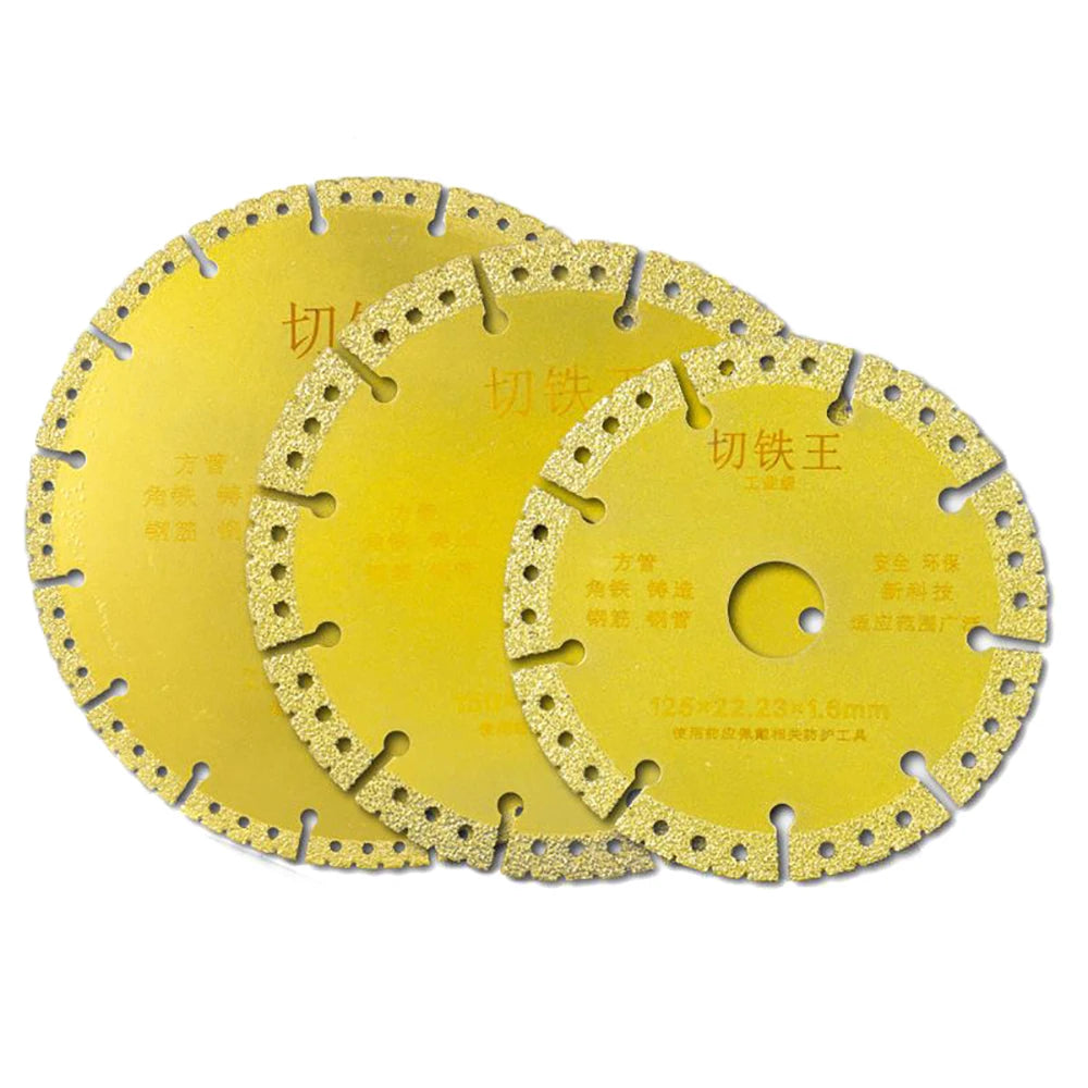 Lama per sega diamantata Set di dischi da taglio in acciaio inossidabile per tondo per brasatura in metallo Set di dischi da taglio per smerigliatrice angolare da 125/180/300/400mm