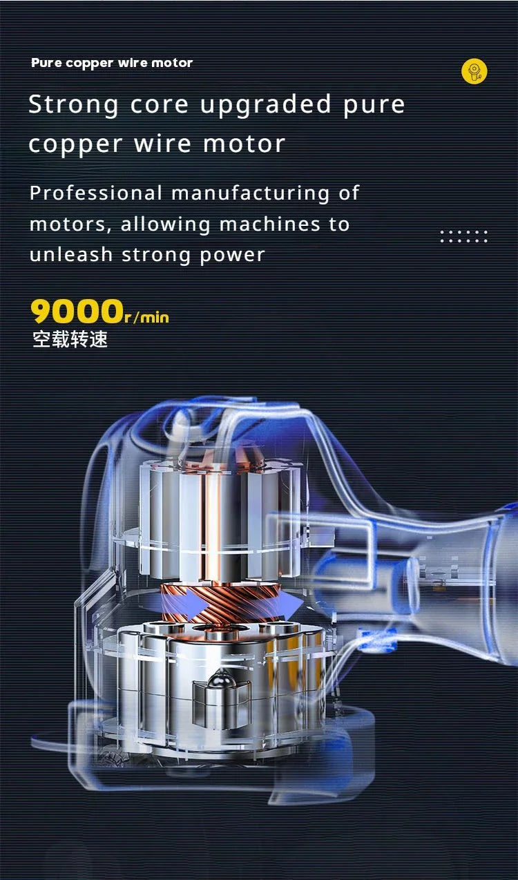 Smerigliatrice angolare elettrica a batteria da 16,8 V Batteria al litio da 9000 giri/min Mini lucidatrice Smerigliatrice diamantata per taglio