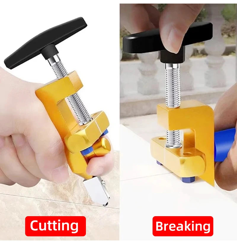 Tagliapiastrelle in ceramica di vetro 2 in 1 con ruota a coltello Set di accessori per aprire la macchina da taglio con taglierina a rulli diamantati