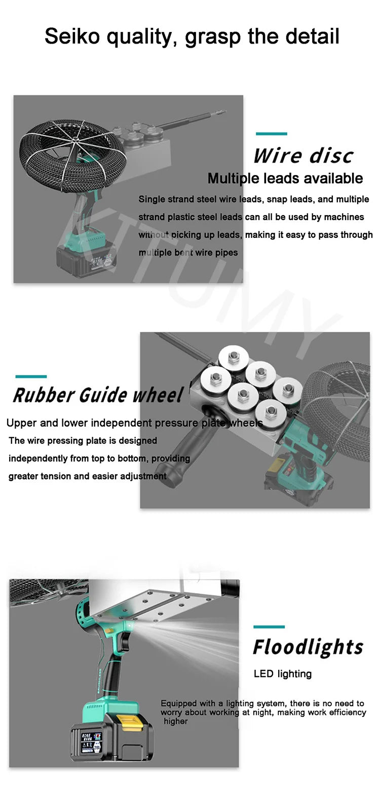 Filettatrice elettrica automatica del cavo della batteria al litio artefatto idraulico estrattore per cavi filettatrice per tubi