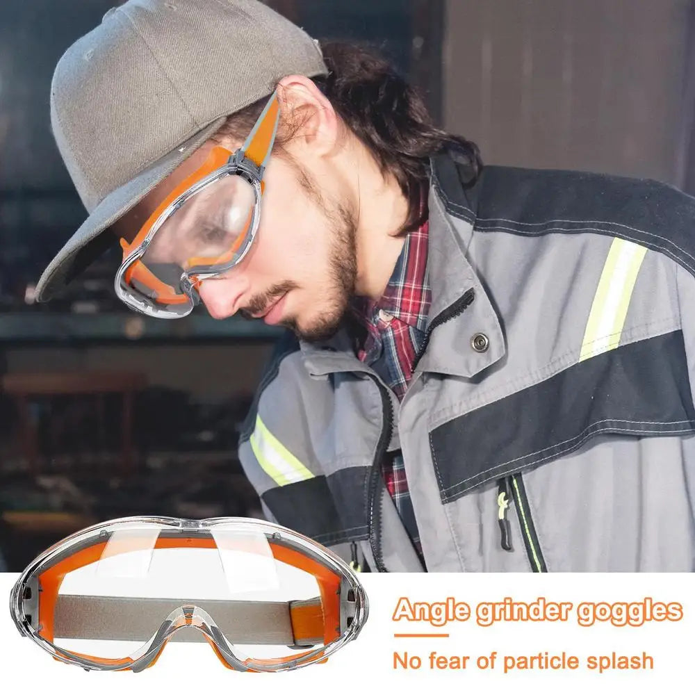 Occhiali di protezione per gli occhi Occhiali per smerigliatrice angolare Antiappannamento Occhiali per la lavorazione del legno Occhiali di sicurezza per saldatura antispruzzo Antipolvere per gli occhi